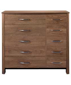 Woburn 5 Wide 5 Narrow Drawer Chest - Walnut