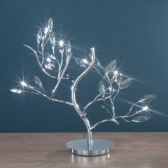 Wofi Lighting Albero Glass and Chrome Table Lamp