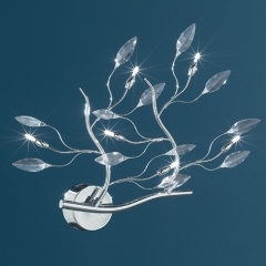 Albero Glass and Chrome Wall Light