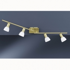 Wofi Lighting Angola Matt Brass Ceiling Light with 4 Spotlights