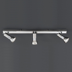 Belize Nickel-Matt And Chrome 3 Lamp Ceiling Light