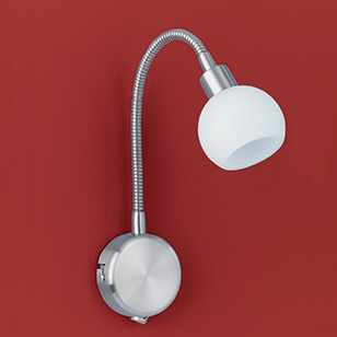 Wofi Lighting Daisy Modern Wall Light With A Single Spotlight On A Flexible Arm