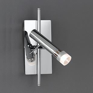 Ghana Modern Chrome Wall Light With A Single Spotlight