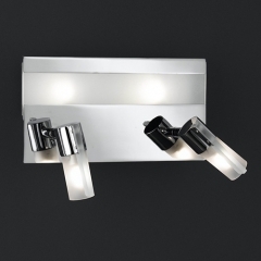 Guinea Chrome Wall Light 2 Spots 2 Ambient Lamps