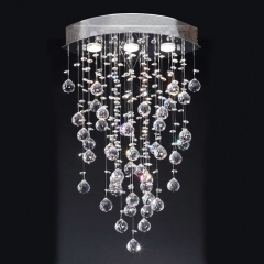 Wofi Lighting Lhasa Chrome and Crystal Ceiling Light Small