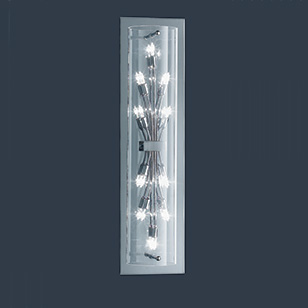 Wofi Lighting Michigan Modern Wall Light In Chrome With A Tube Shaped Clear Glass Shade