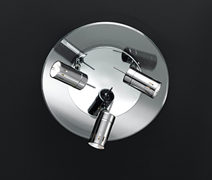 Norway Modern Chrome Circular Ceiling Light With Three Spotlights