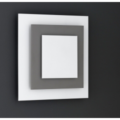 Sakai White and Grey Square Wall Light