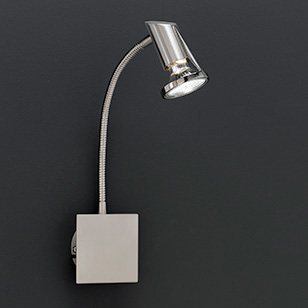 Tex Modern Wall Light With A Single Spotlight On A Flexible Arm