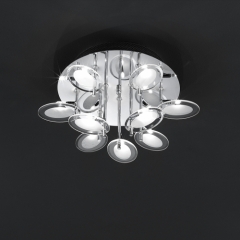 Wofi Victoria Chrome and Glass Ceiling Light