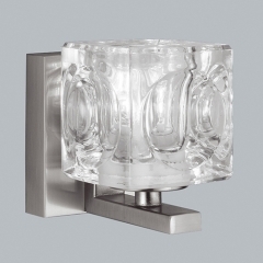 Yas Nickel and Glass Wall Light