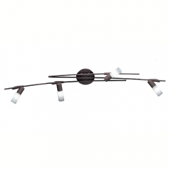 York Low Energy Rust Brown Ceiling Light 4 Spots