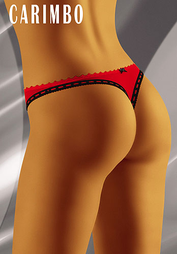 Carimbo Ribbon Trim Thong by Wolbar