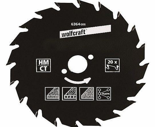 Wolfcraft 6376000 190 x 20 x 2.4mm CT Circular Saw Blade with 30 Teeth - Green Series