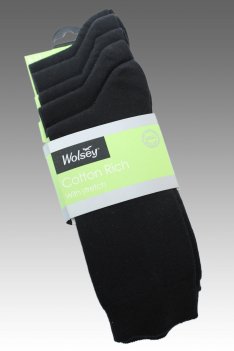 Wolsey Cotton rich 5 pair pack socks