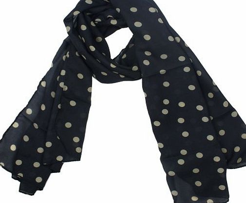 Womdee TM) Fashion Charming Beautiful Warm Beige Polka Dot Scarf Wrap Women Lady Girl Shawl-Black With Womdee Accessory