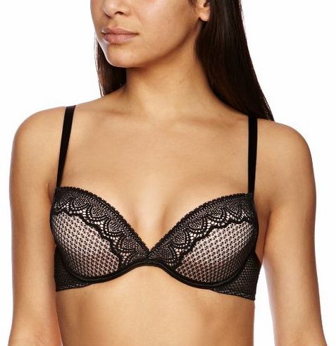 Wonderbra Natural Lift Sexy Plunge Womens Bra Black 32FF