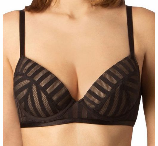 Wonderbra NEW Ladies/Womens Wonderbra Linear Structure Underwire Bra W00CV Black 36F