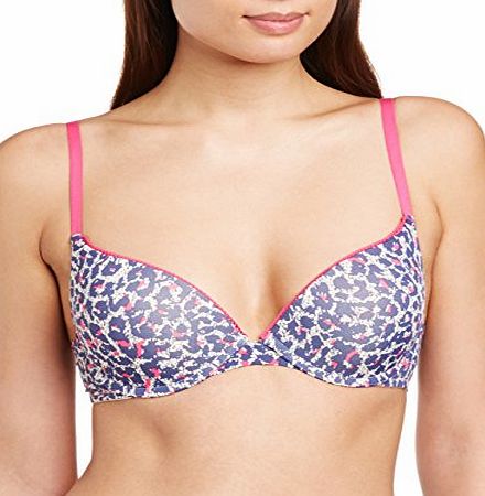 Wonderbra Womens Crazy Dressing Room T-Shirt Everyday Bra, Multicoloured (Animal Print Pink), 32A