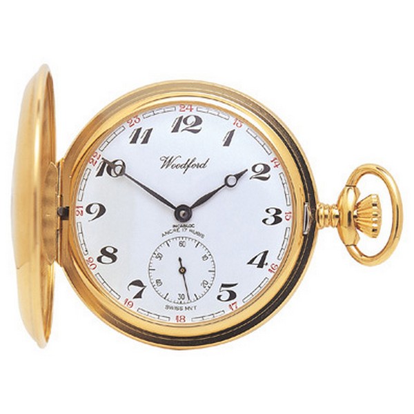 Half Hunter Arabic Jewel Mechanical Pocket Watch