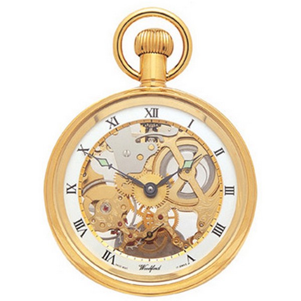 Open Dial Skeleton Swiss Mechanical Pocket Watch