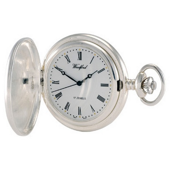 Sterling Silver Full Hunter Pocket Watch by