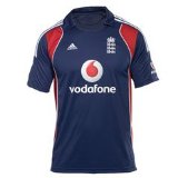 Adidas England One Day International Shirt Blue/Red Small