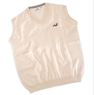 ERNIE ELS WOODWORM GOLF COTTON SLIPOVER SWEATER Stone / Large