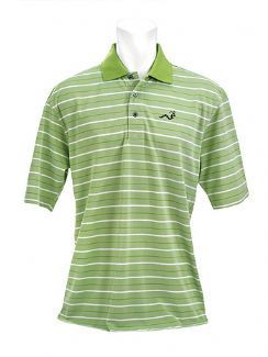 ERNIE ELS WOODWORM GOLF PREMIER STRIPE PIQUE SHIRT White / Medium