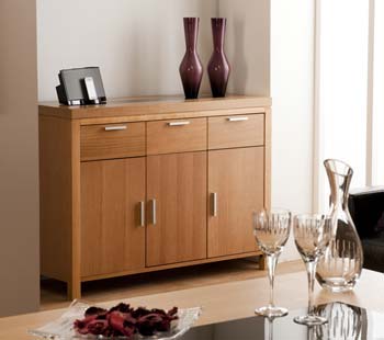 Milagros 3 Door 3 Drawer Sideboard in Oak