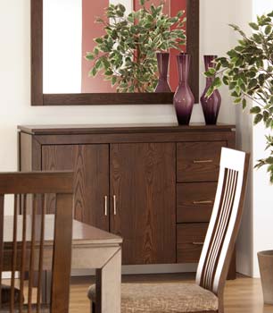 Paolo 2 Door 3 Drawer Sideboard in Chestnut