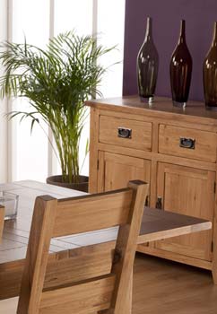 Varka 2 Door 2 Drawer Sideboard in White Oak