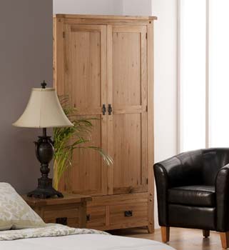 Varka 2 Door 2 Drawer Wardrobe in Oak