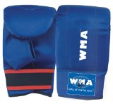 World Of Martial Arts/W.M.A Bag Mitt Artificial Lthr, Blue, Frnt Elas Eva Padding Medium