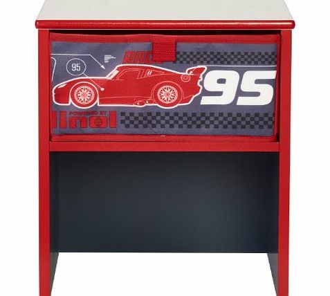 Worlds Apart 864746 Modern Bedside Table Disney Cars Design MDF 36 x 29.5 x 27.5 cm Black/Red