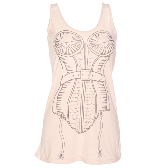 Ladies Pink Madonna Corset Vest Dress from Worn By