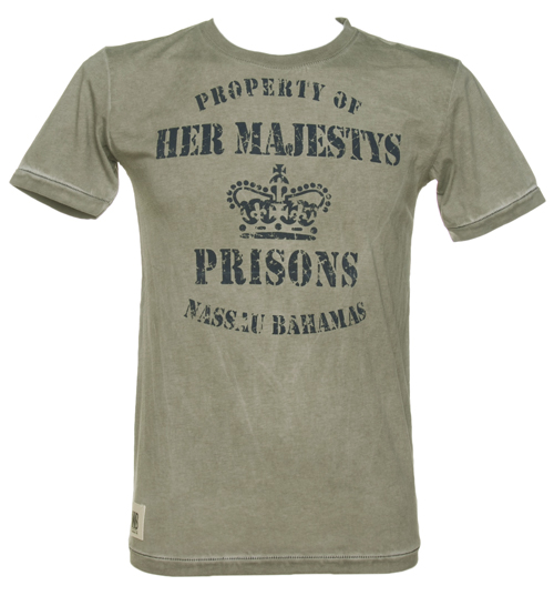 Mens Grey Oil Wash John Lennon Prison