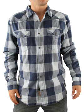 Estate Blue Block Checked Shirt