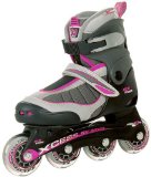Xcess MX S1000 Adjustable Inline Skates - Pink Trim - Size Small (UK9Jnr - UK11Jnr)