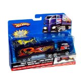 Hot Wheels Truckin Transporter With Car Dark Blue New