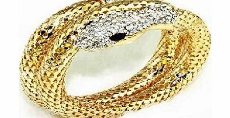 XT-XINTE Personality Punk Style Shining CZ Diamond Snake Womens Bracelet Bangle