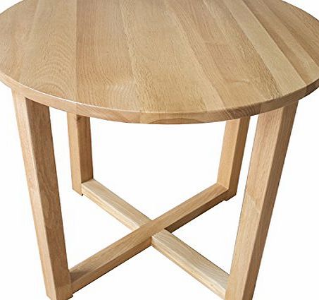 Yabbyou Solid Oak Small Round Oak Coffee Table