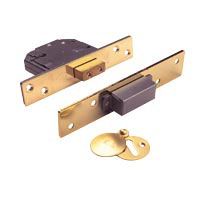 5 Lvr Mort Deadlock Brass 64mm Pk 1