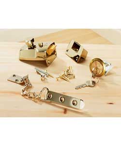 Yale Front Door Lock and High Security Door Chain Brass