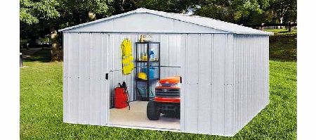 Yardmaster Apex Metal Garden Shed - 10x13ft