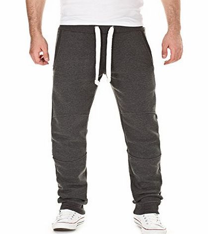 Yazubi Designer Mens Jogger Pants - Tracksuit Trousers, anthra melange, S