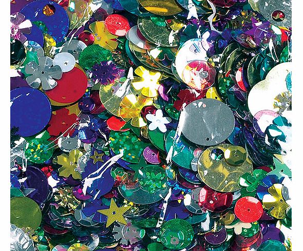 Assorted Sequins - 100g jar