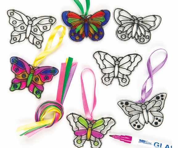 Butterfly Mini Suncatcher Decorations - Pack of 12