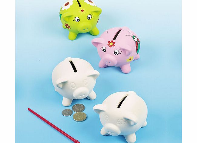 Ceramic Piggy Banks - Pack of 4