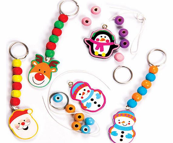 Christmas Keyring  Bag Dangler Kits - Pack of 4